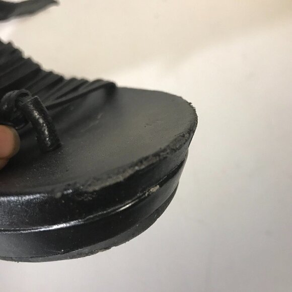 Gianni Bini GB Black Strappy Heels Club Party gladiator Open Toe Size 6.5 - Picture 5 of 7